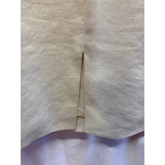 Antonio Melani Cream Sheath Linen Blend Dress with Belt Size 8 (KH66) - Picture 6 of 7